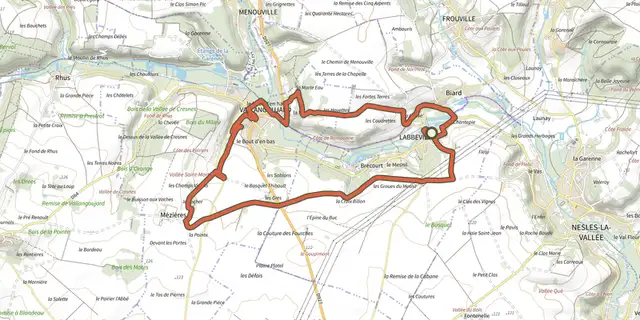 The Le chemin des Croix track on the IGN map