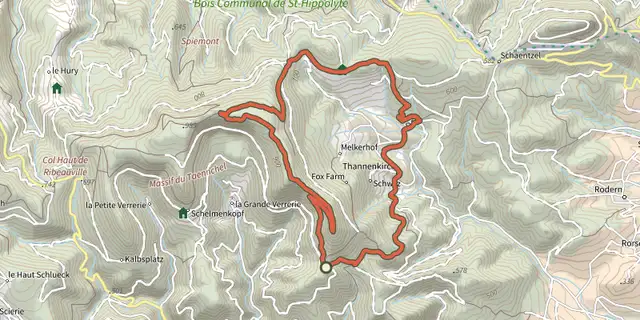 The Tour de Thannenkirch track on the IGN map