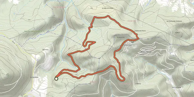 The Les Trois Bans track on the IGN map