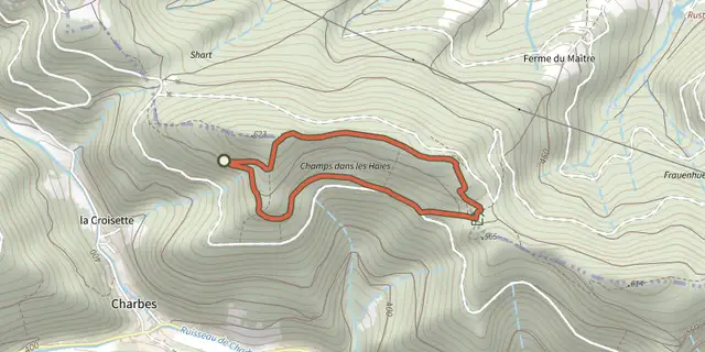 The Promenade circulaire de la Honel track on the IGN map