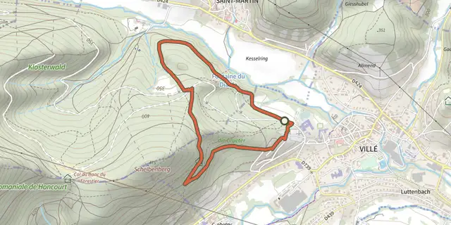 The Promenade ciculaire du Kiosque track on the IGN map