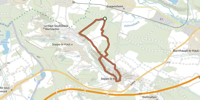 The Circuit de la chapelle Notre-Dame-des-Bouleaux track on the IGN map