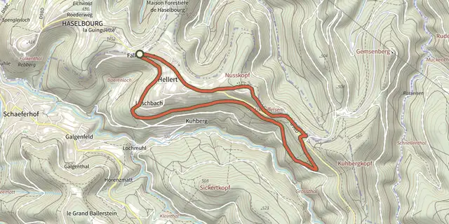 The Anneau bleu track on the IGN map