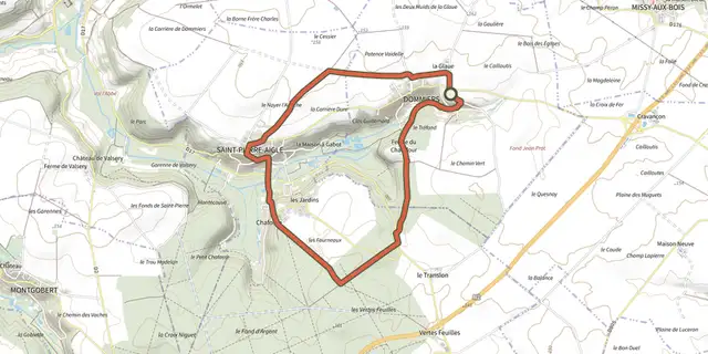 The A la Lisière de Retz track on the IGN map