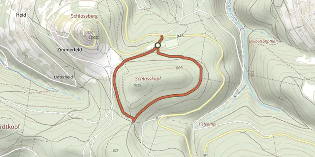 The Circuit du Schlosskopf track on the IGN map