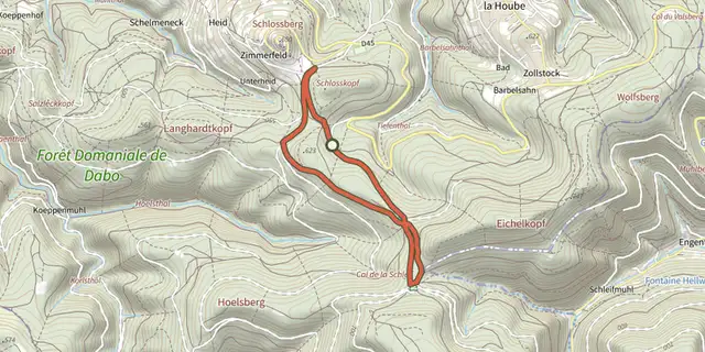The Circuit de la Croix du Loup track on the OpenTopoMap map