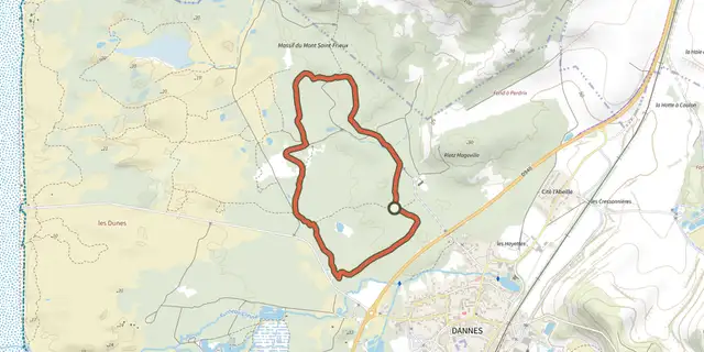 The Sentier du Chablis track on the IGN map