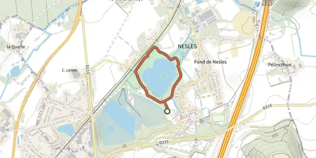 The Glaisière de Nesles track on the IGN map