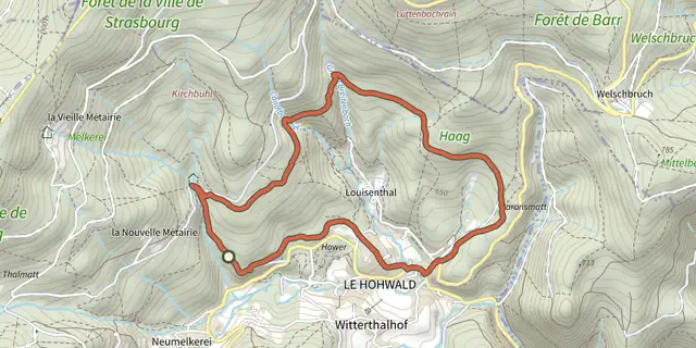 The Grande boucle track on the IGN map