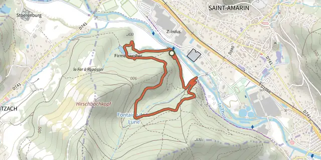 The Hirschenbach track on the IGN map