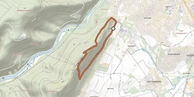 The Sentier sylvicole track on the IGN map