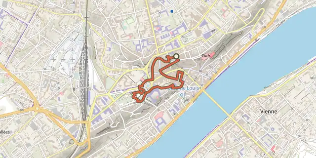 The Parcours du Porc Epic track on the IGN map