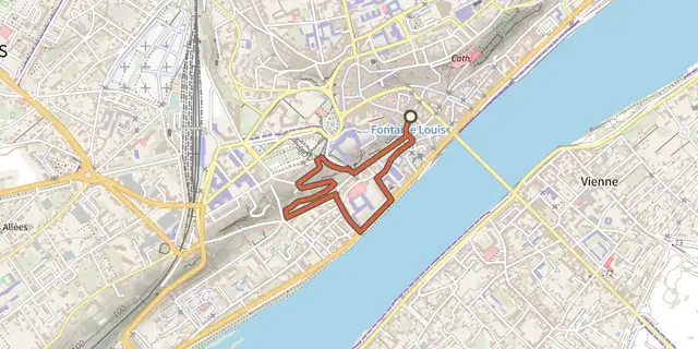 The Parcours Les Flèches Saint Nicolas track on the IGN map