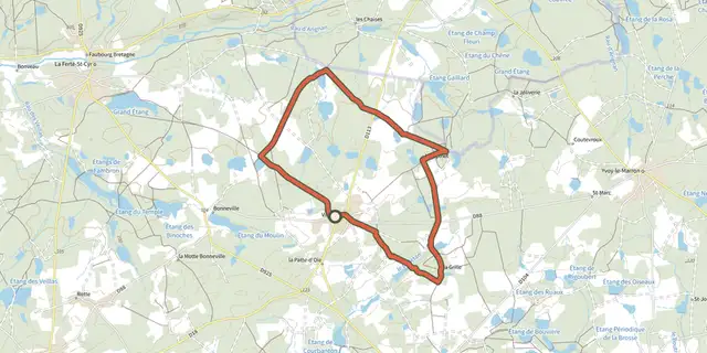 Tracé de Les Thouards sur le Plan IGN