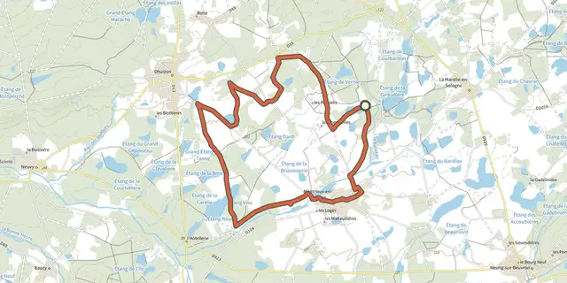 Tracé de Les deux châteaux sur le Plan IGN