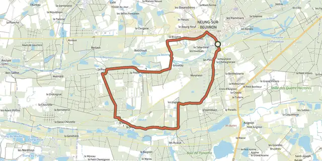Tracé de Le Garry sur la carte OpenTopoMap