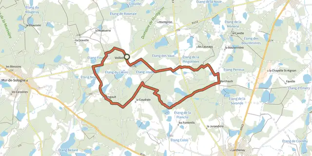 Tracé de Circuit de Monthault sur le Plan IGN