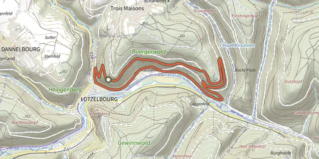 The Circulaire Gustave Hentz track on the IGN map