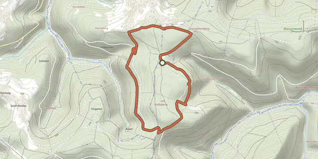 The Petit Circuit des Bornes track on the IGN map