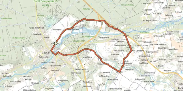 The En vallée du Conon track on the IGN map