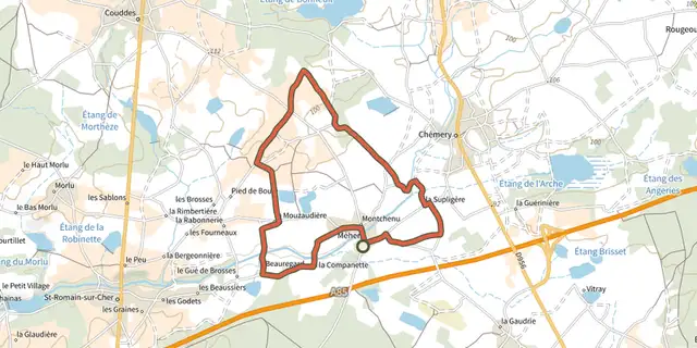 The Chemin du vignoble track on the IGN map