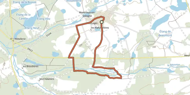 Tracé de Moulin de Gauchère sur le Plan IGN