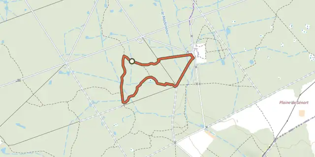The Sénart en quête d'un secret track on the IGN map