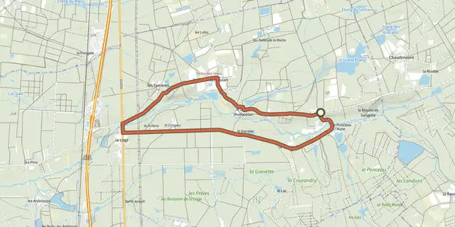 The La Loge track on the IGN map