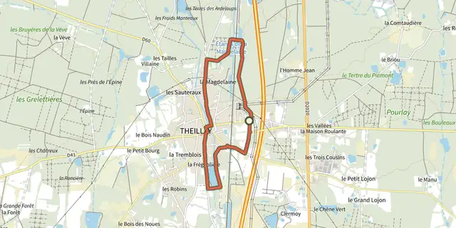 The La Magdeleine track on the IGN map