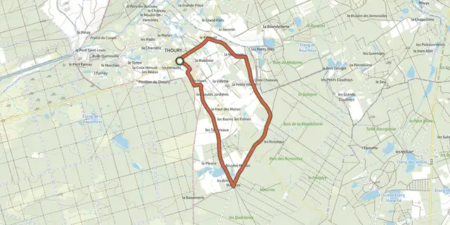 The La Maugerie track on the IGN map