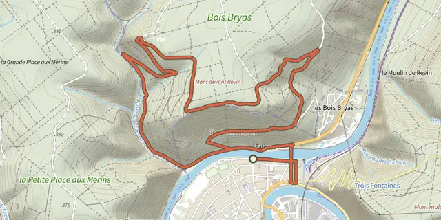 The Promenade George Sand track on the IGN map
