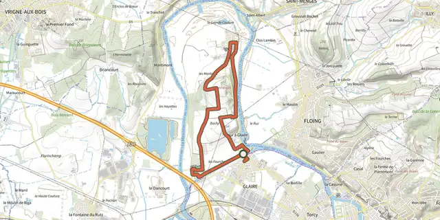 The La Presqu’île d’Iges track on the IGN map
