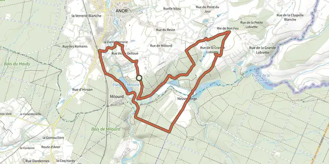 Tracé de Les Forges sur le Plan IGN