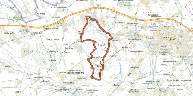 Tracé de Circuit du Pissotiau sur le Plan IGN