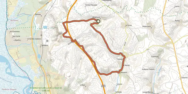 The Le Mont de l'Epine track on the IGN map