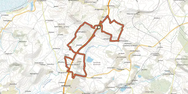 The La Forteresse track on the IGN map