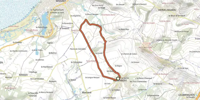 The La Guiale track on the IGN map