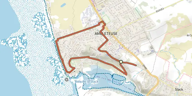 The Ambleteuse Cité Historique track on the IGN map
