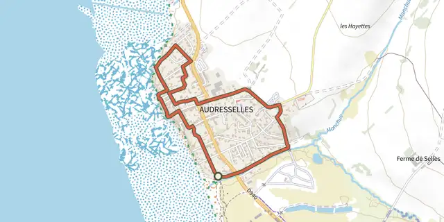 The Sentier des Pêcheurs track on the IGN map