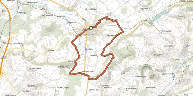 Tracé de La Blanche Jument sur le Plan IGN