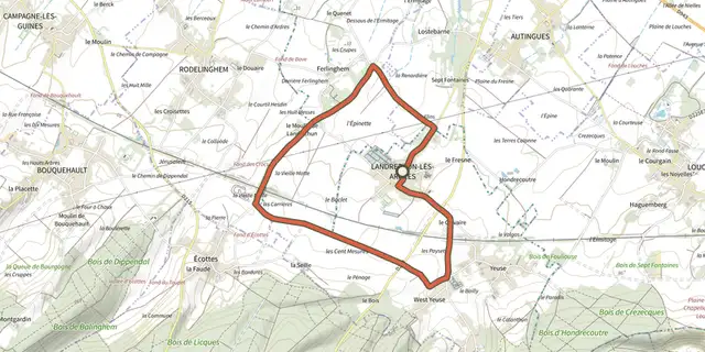 The Sentier de La Vieille Motte track on the IGN map
