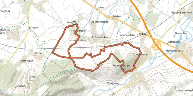 The Sentier des Neudins track on the IGN map