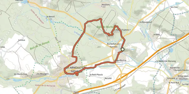The Rochefort-en-Yvelines track on the IGN map