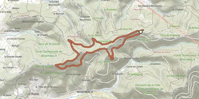 Tracé de Circuit de Mémoire de la Cote 766 sur le Plan IGN