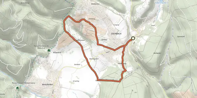 The Sentier des Sols track on the IGN map