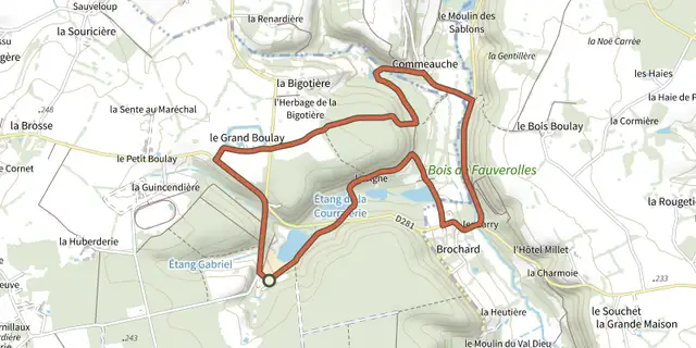 The Brochard - Le Val Dieu track on the IGN map