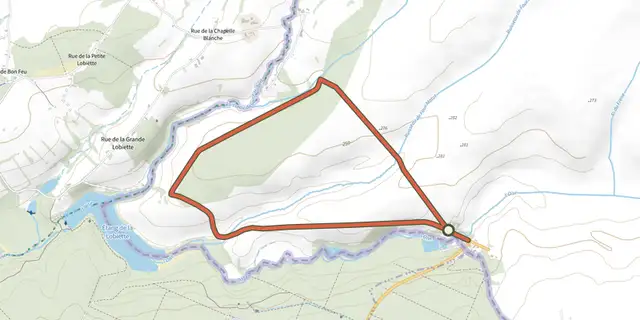 The Promenade de la Masure track on the IGN map