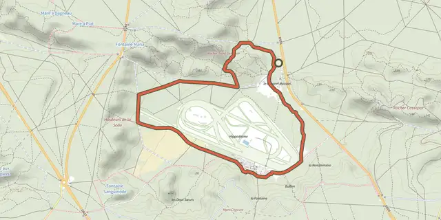 The Promenade de la Vallée de la Solle track on the OpenTopoMap map