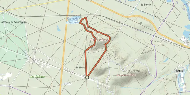 The Promenade du Mont Tremble track on the IGN map
