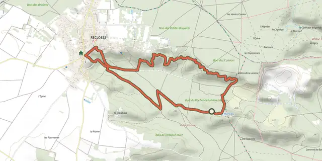 The Sentier Denecourt-Colinet 20 track on the IGN map
